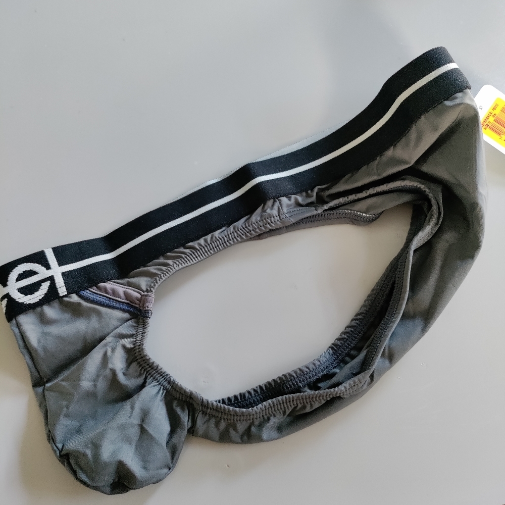 feel underwear Medium high cut boy bikini gray black blue 30-32 NWT - Picture 9 of 15
